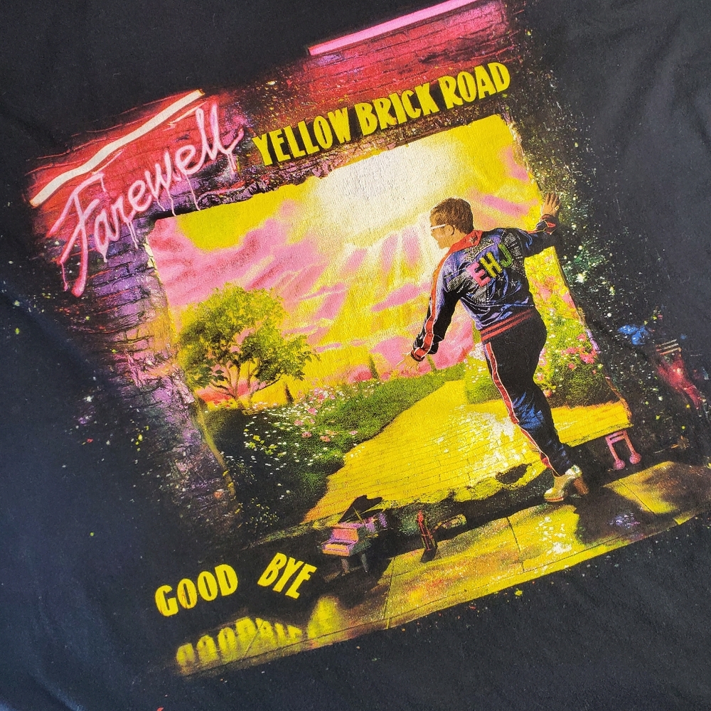 2018 Official Elton John Goodbye Yellow Brick Road Concert Shirt sz XL